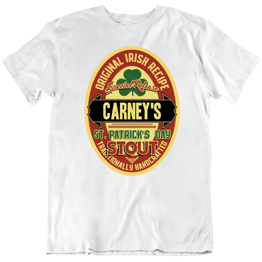 Customizable St Patrick's Day Stout Original Irish Recipe Custom Last Name Personalized Premium Quality Unisex Gift T Shirt