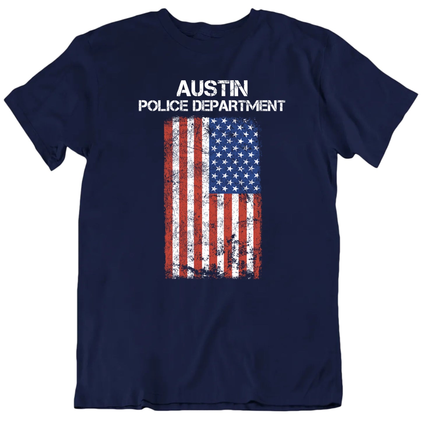 Customizable Patriotic Flag American Police Department Custom City Premium Quality Personalized Unisex Gift T Shirt