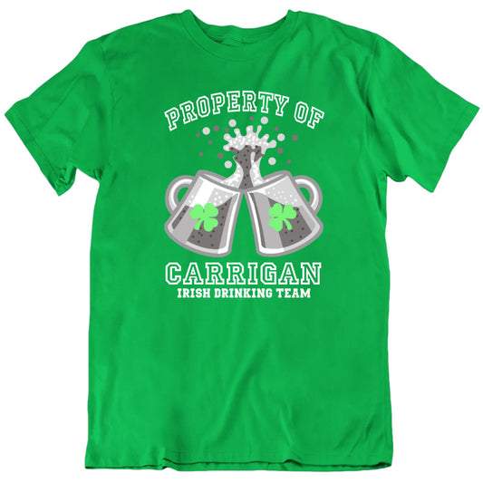 Customizable Property Of Custom Name's Drinking Team Personalized Premium Quality Unisex St Patrick's Gift T Shirt