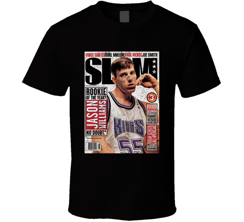 Jason Williams Slam Magazine Cover August 1999 Sacarmento Basketball Fan Cool T Shirt