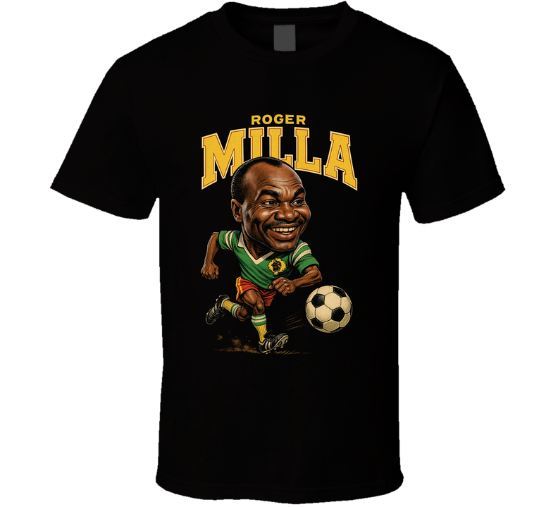 Roger Milla Vintage Retro Caricature T Shirt