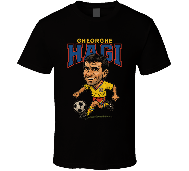 Gheorghe Hagi Vintage Retro Caricature T Shirt