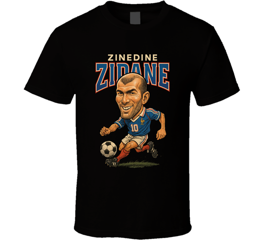 Zinedine Zidane Vintage Retro Caricature T Shirt