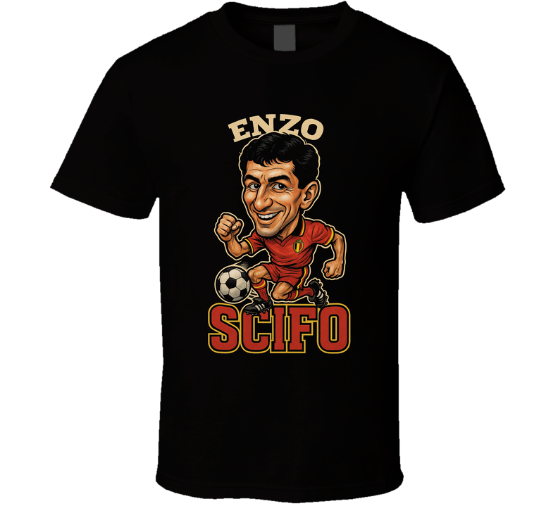 Enzo Scifo Vintage Retro Caricature T Shirt