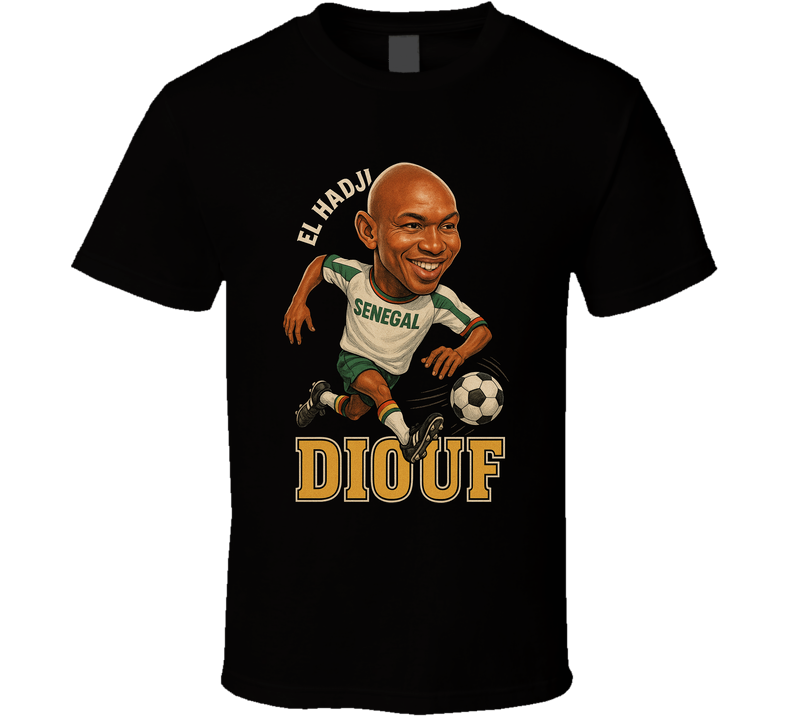 El Hadji Diouf Vintage Retro Caricature T Shirt