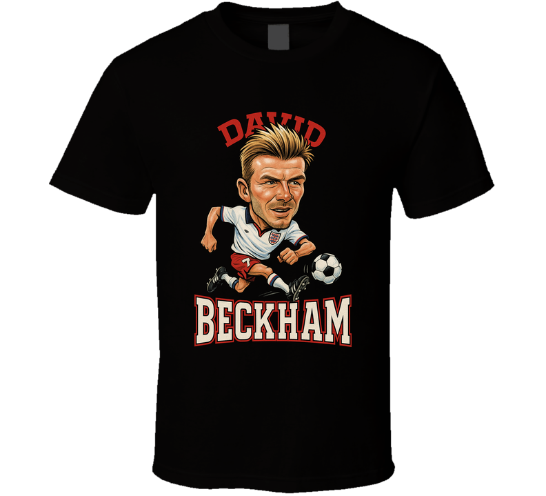 David Beckham Vintage Retro Caricature T Shirt