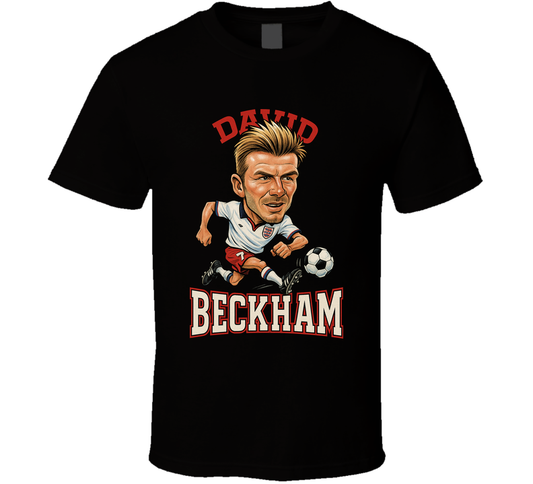 David Beckham Vintage Retro Caricature T Shirt