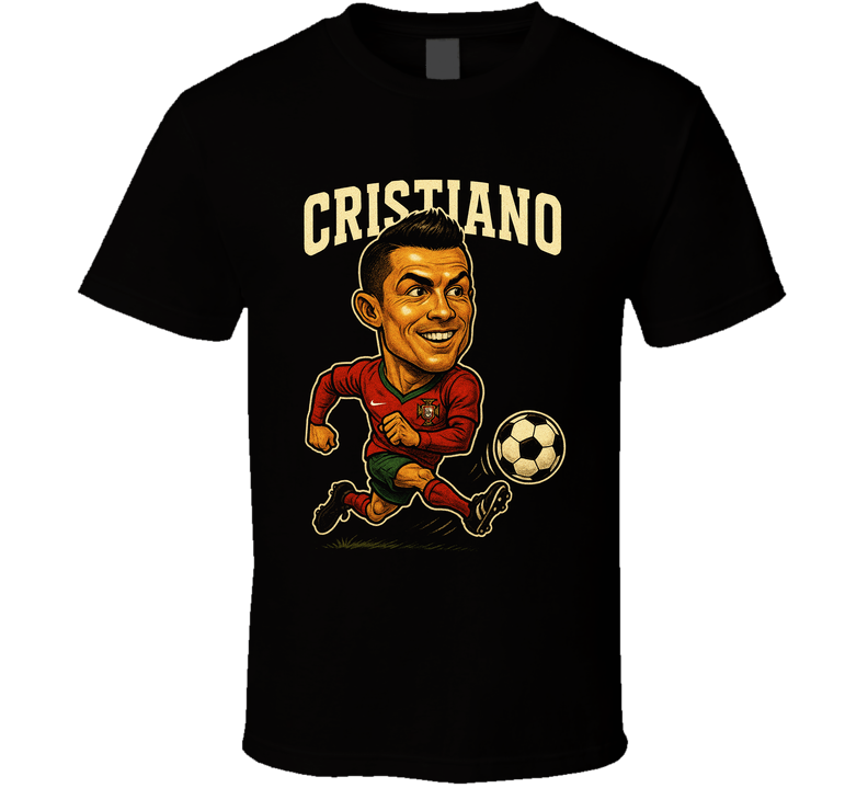 Cristiano Ronaldo Vintage Retro Caricature T Shirt