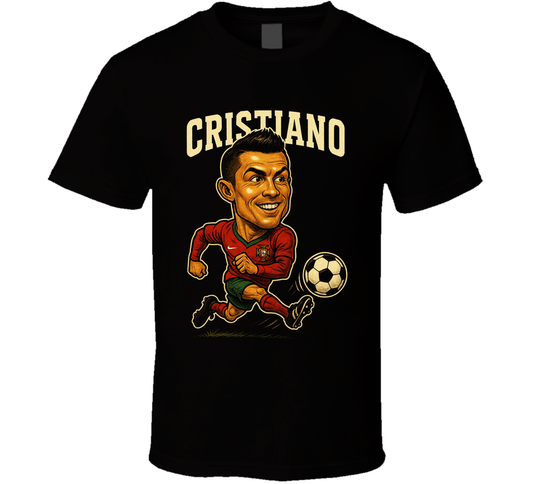 Cristiano Ronaldo Vintage Retro Caricature T Shirt