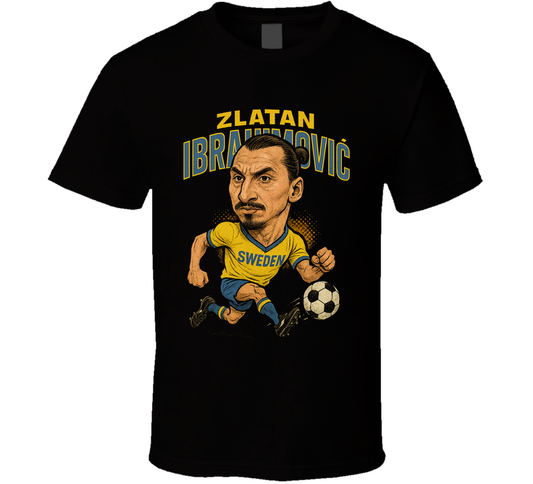 Zlatan Ibrahimovic Vintage Retro Caricature T Shirt