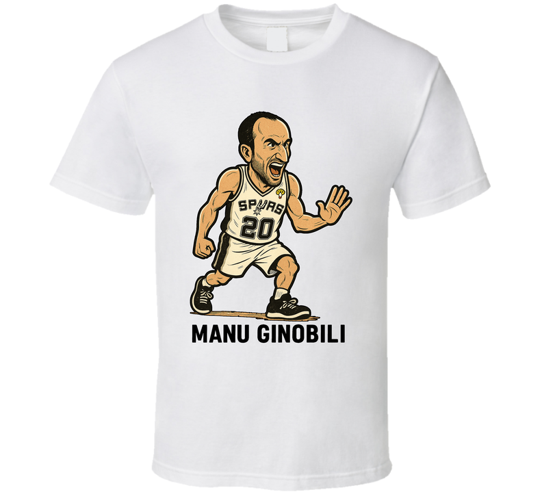 Manu Ginobili Caricature Fan T Shirt