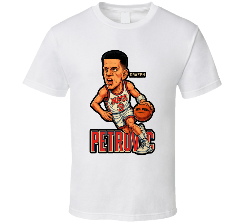 Drazen Petrovic Caricature Fan T Shirt
