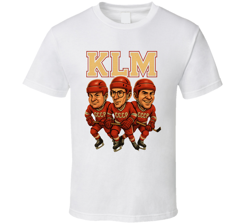 Klm Red Army Vintage Retro Caricature T Shirt