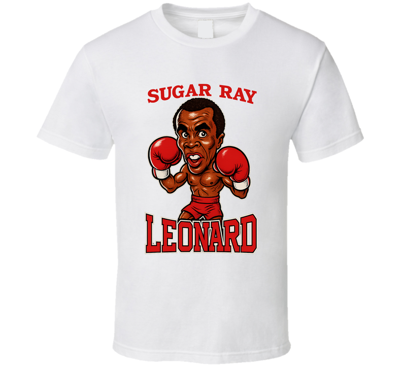 Sugar Ray Leonard Caricature Fan T Shirt