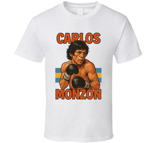 Carlos Monzon Caricature Fan T Shirt