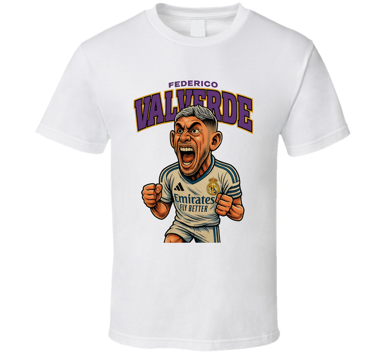 Federico Valverde Caricature Fan T Shirt