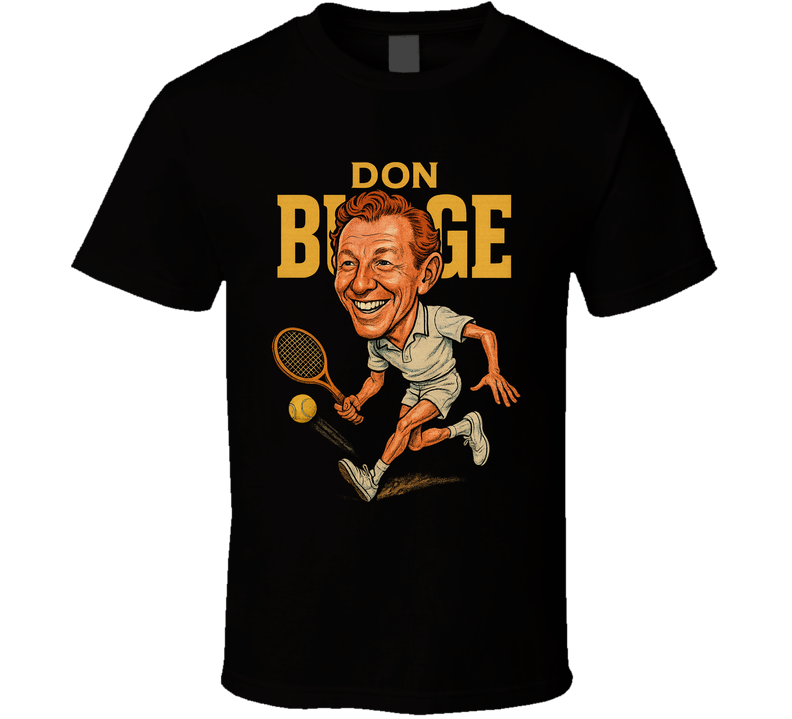 Don Budge Vintage Retro Caricature Tennis Play T Shirt