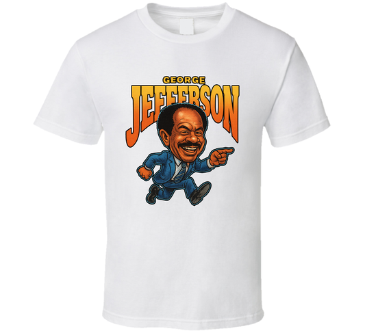 George Jefferson The Jeffersons Tv Series Caricature Fan T Shirt