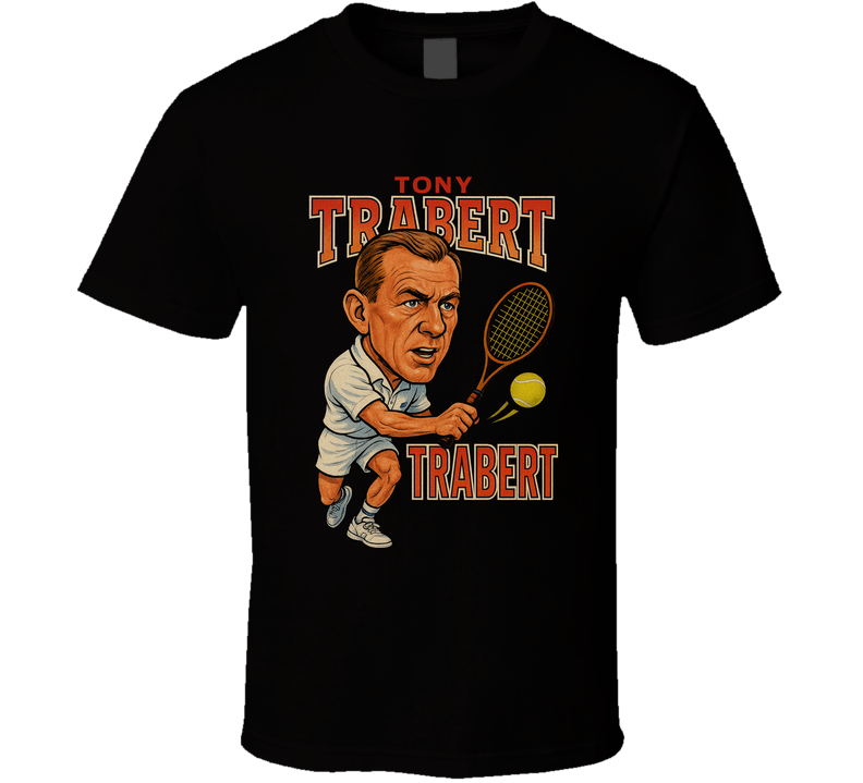 Tony Trabert Vintage Retro Caricature Tennis Player T Shirt
