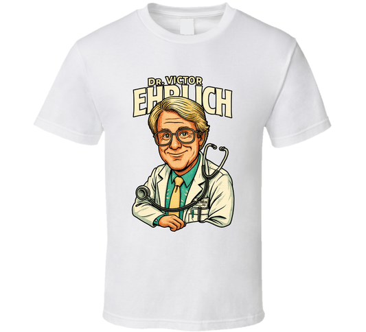 Dr. Victor Ehrlich St. Elsewhere Tv Series Caricature Fan T Shirt