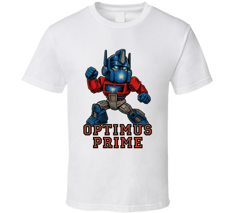 Optimus Prime Transformers Cartoon Series Caricature Fan T Shirt