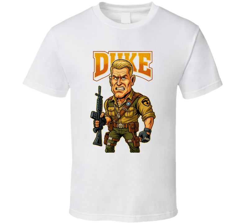 Duke G.i. Joe Cartoon Series Caricature Fan T Shirt