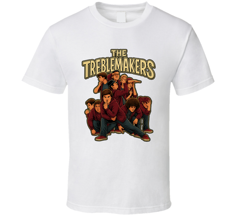 The Treblemakers Pitch Perfect Fictional Band Caricature Fan T Shirt