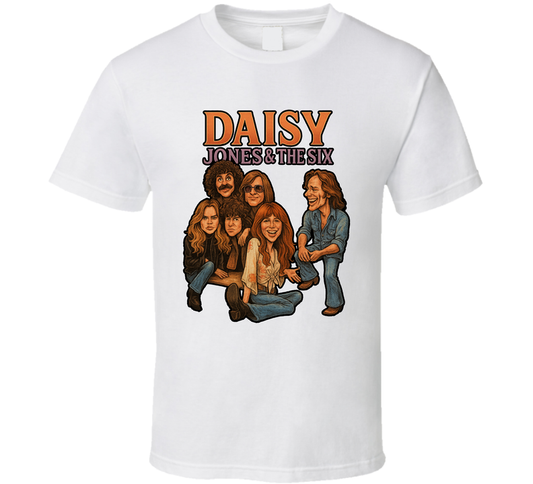 Daisy Jones And The Six Fictional Band Caricature Fan T Shirt