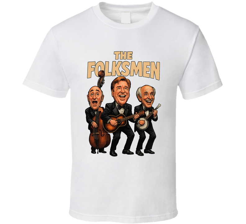The Folksmen A Mighty Wind Fictional Band Caricature Fan T Shirt