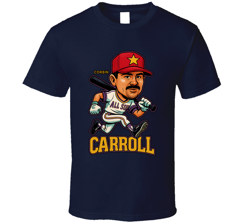 Corbin Carroll All Star Baseball Caricature Fan T Shirt