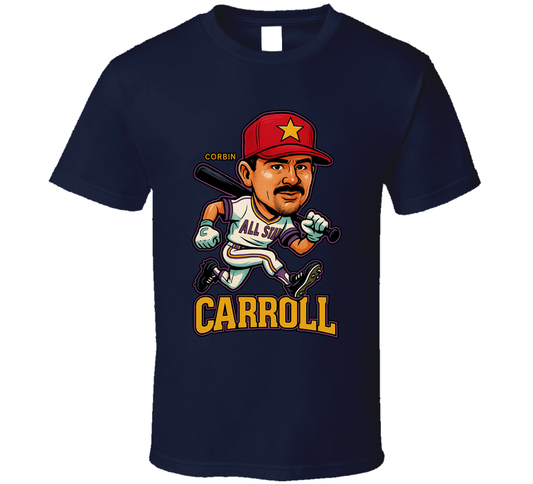 Corbin Carroll All Star Baseball Caricature Fan T Shirt