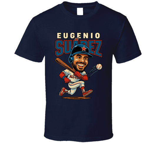 Eugenio Suarez All Star Baseball Caricature Fan T Shirt