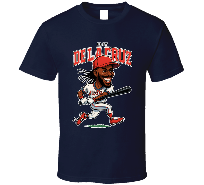 Elly De La Cruz All Star Baseball Caricature Fan T Shirt