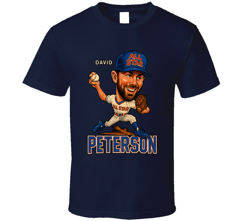 David Peterson All Star Baseball Caricature Fan T Shirt