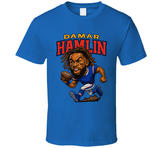 Damar Hamlin Football Caricature Fan T Shirt