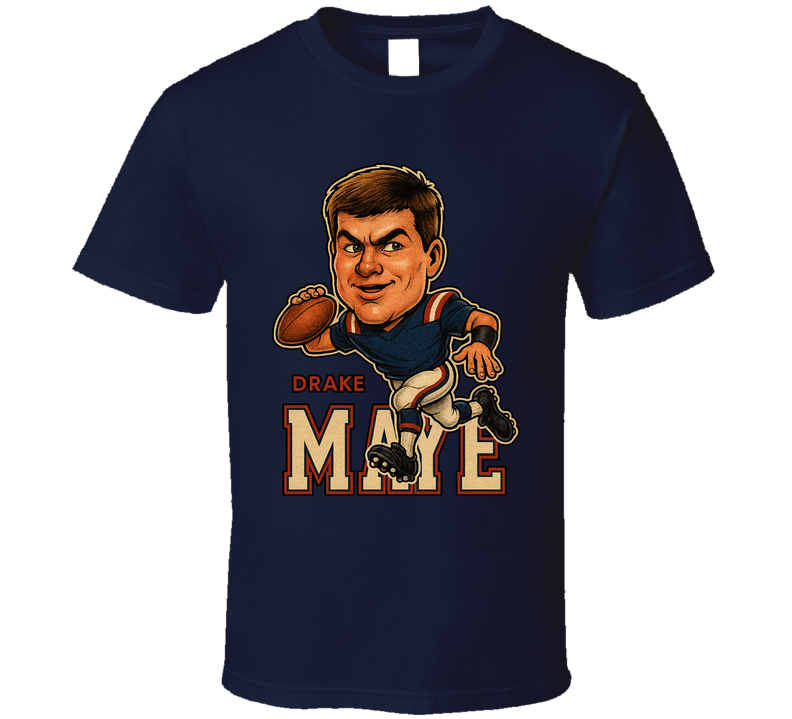 Drake Maye Football Caricature Fan T Shirt