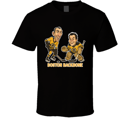 Zdeno Chara And Tuukka Rask Boston Backbone Hockey Duo Caricatures Fan T Shirt