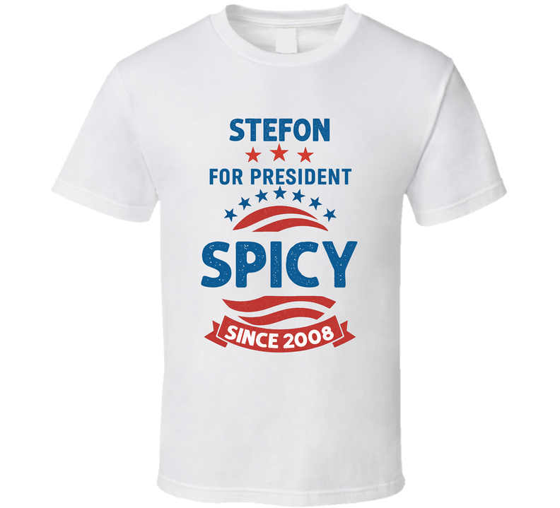Stefon For President Spicy Since 2008 Snl Tv Retro Look Fan T Shirt