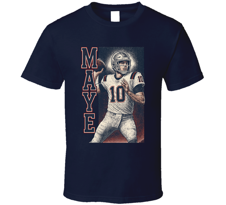 Drake Maye Retro Look Sports Fan T Shirt