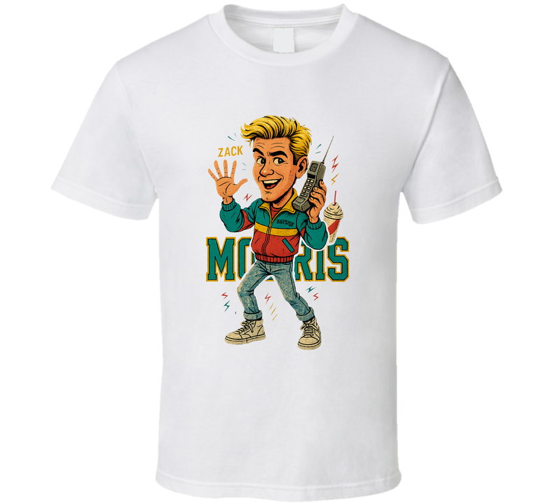 Zack Morris Saved By The Bell Caricature Retro Look Fan T Shirt