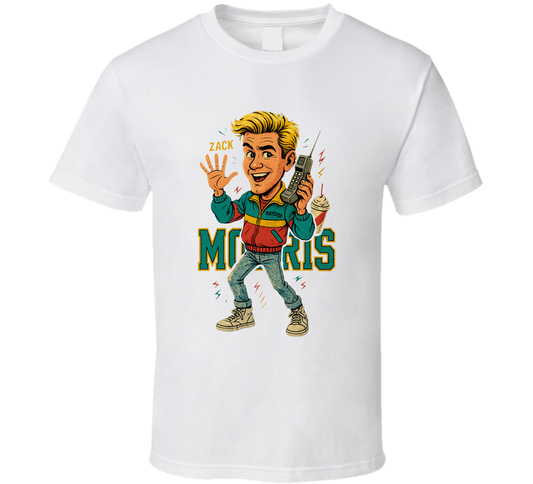 Zack Morris Saved By The Bell Caricature Retro Look Fan T Shirt