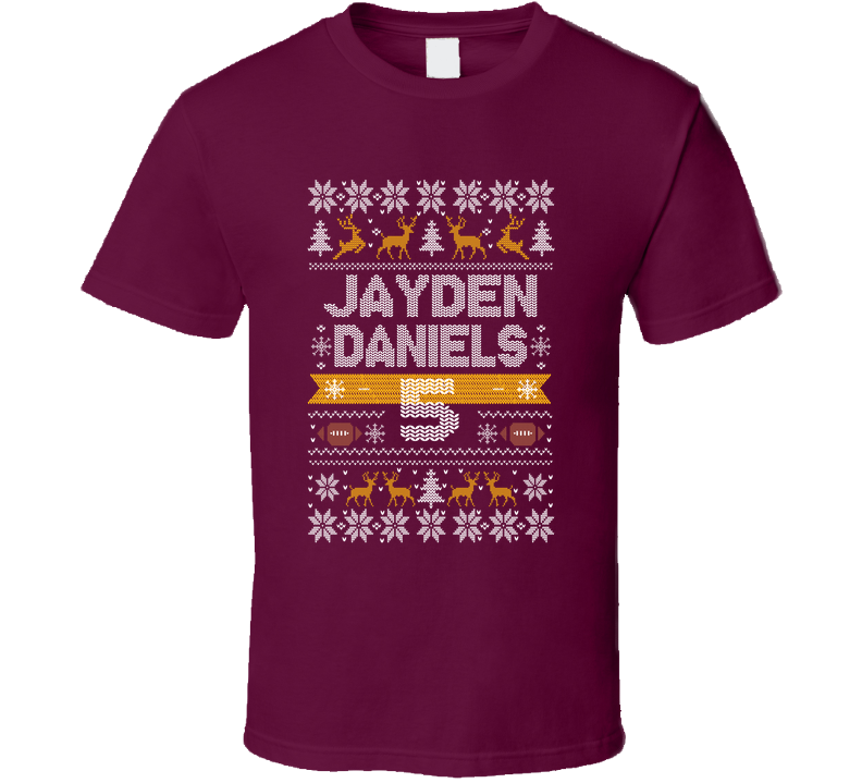 Jayden Daniels 5 Ugly Christmas T Shirt