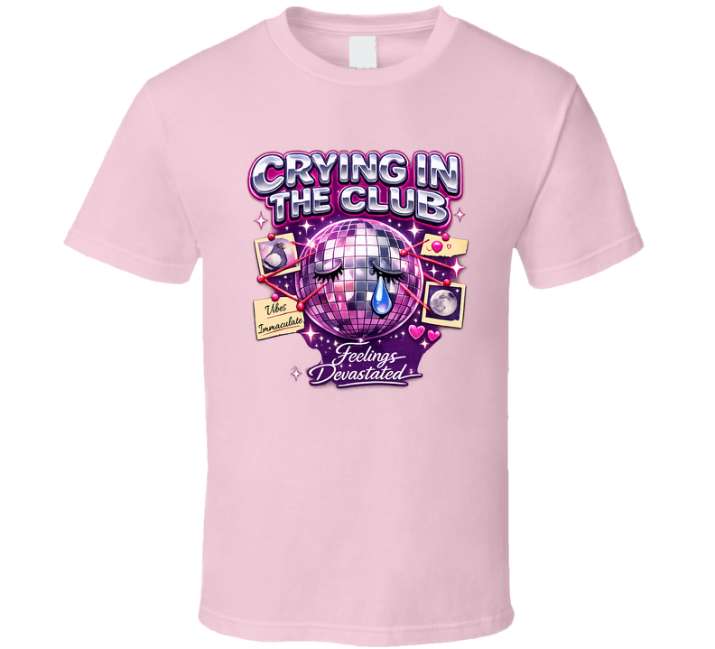 Crying In The Club Disco Ball Funny T Shirt