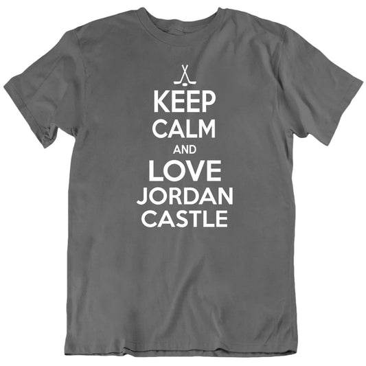 Customizable Keep Calm And Love Custom Hockey Player's Name Premium Quality Personalized Unisex Gift T shirt