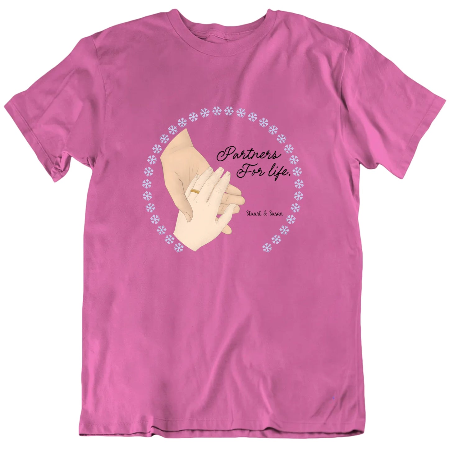 Partners For Life Custom Couple Names T shirt
