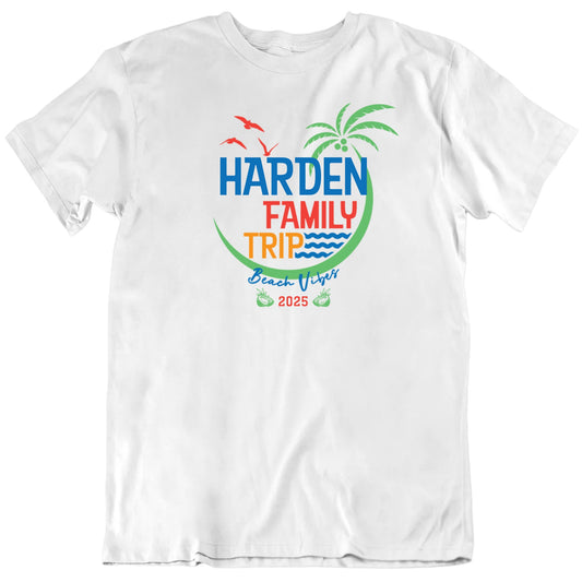 Customizable Family Trip Beach Vibes Custom Last Name And Year Personalized Premium Quality Unisex Gift T Shirt