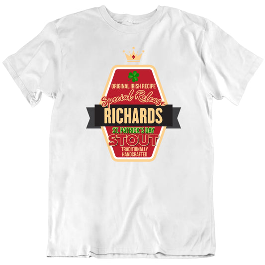 Customizable St Patrick's Day Stout Special Release Custom Name Personalized Premium Quality Unisex St Patrick's T Shirt