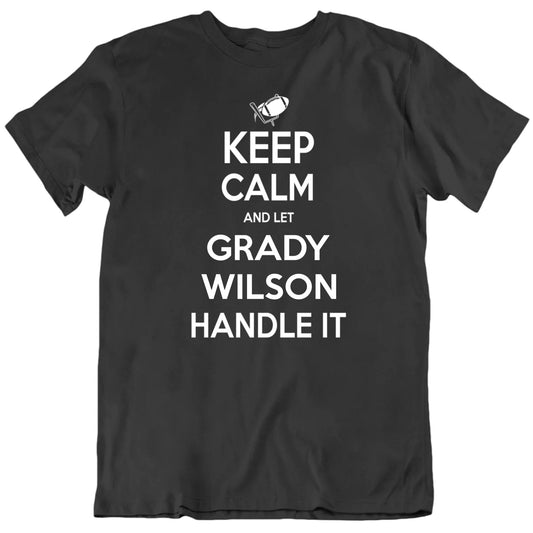 Customizable Keep Calm And Let Him Handle It Custom Football Player's Name Premium Quality Personalized Unisex Gift T-shirt