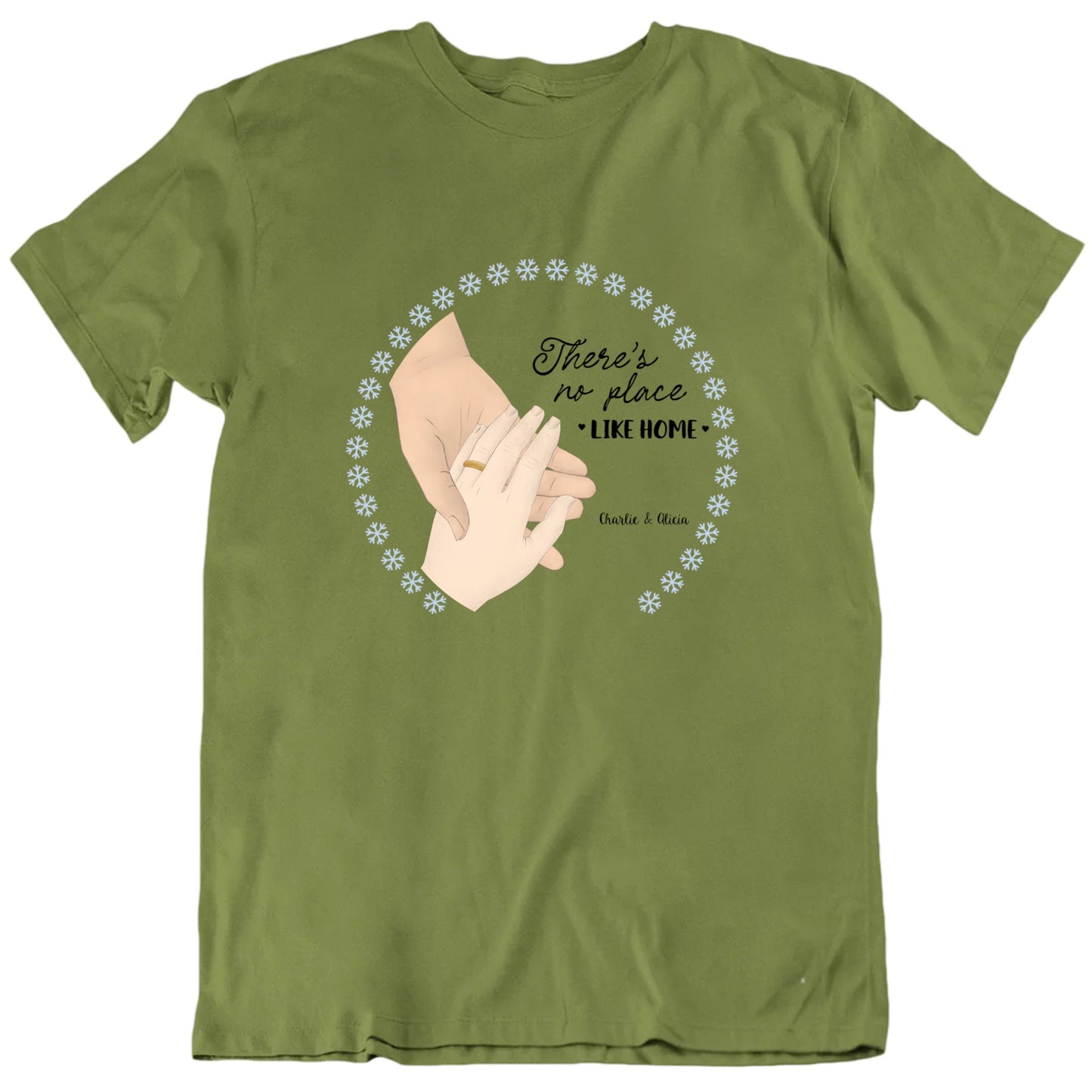 There's No Place Like Home Custom Couples Names T shirt