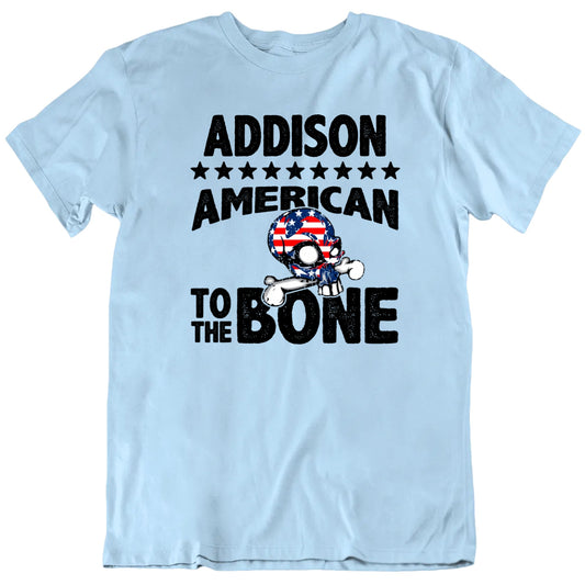 Customizable American To The Bone Custom Name Personalized Premium Quality Unisex Gift T Shirt